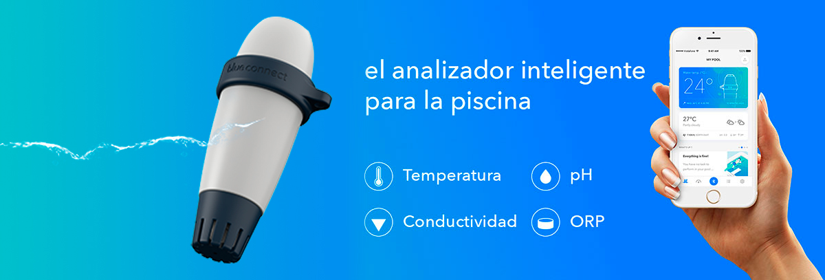 analizador inteligente de piscinas blue connect salt