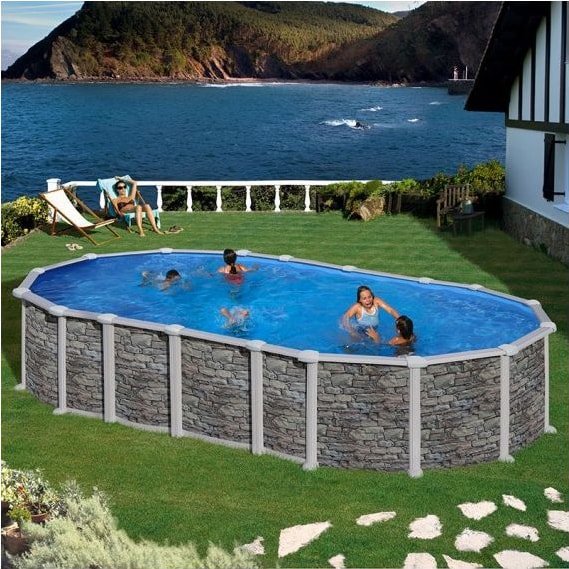 Piscina Desmontable Aspecto Piedra
