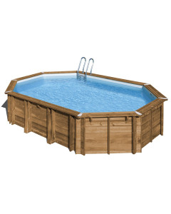 Piscina de madera Sunbay Avocado ovalada 656x456x131 Gre