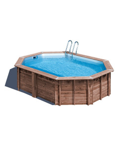 Piscina de madera Sunbay Bambu ovalada 535x335x130 Gre