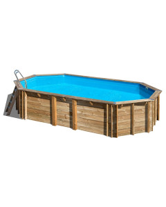 Piscina de madera ovalada Sunbay Orange Gre 755x456x146