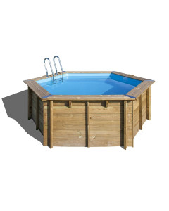 Piscina De Madera Gre Sumbay Vanille 2 Redonda Ø402x119