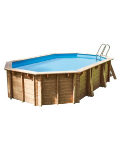 Piscina De Madera Gre Sumbay Vermela Ovalada