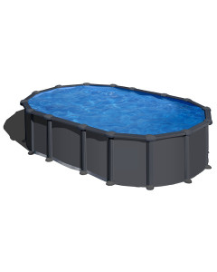 Piscina acero ovalada Gre Anthracite altura 132 cm