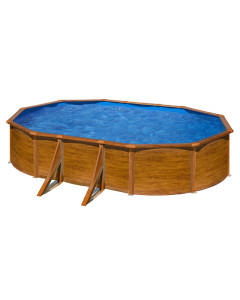 Piscina desmontable Gre Ovalada Pacific aspecto madera