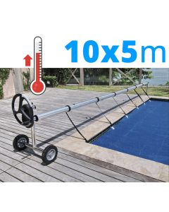 Pack manta térmica verano + enrollador piscinas 10x5 m SCP