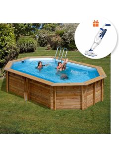 Piscina de madera ovalada Alista Gre 503x303x131