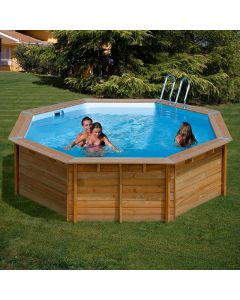 Piscina de madera Sunbay Ananas redonda Ø 428x117 Gre