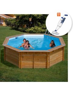 Piscina de madera Sunbay Ananas redonda Ø 428x117 Gre