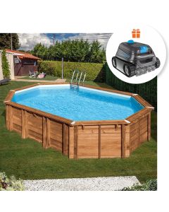 Piscina de madera Sunbay Avocado ovalada 656x456x131 Gre