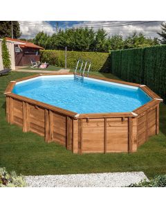 Piscina de madera Sunbay Avocado ovalada 656x456x131 Gre