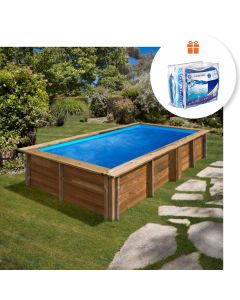 Piscina de madera Sunbay Lemon rectangular 375x200x68 Gre