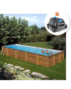 Piscina De Madera Rectangular Gre Sunbay Mint