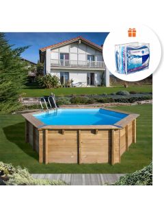 Piscina De Madera Gre Sumbay Vanille 2 Redonda Ø402x119