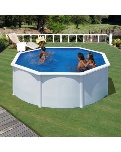 Piscina circular acero blanco Wet con Filtro Cartucho