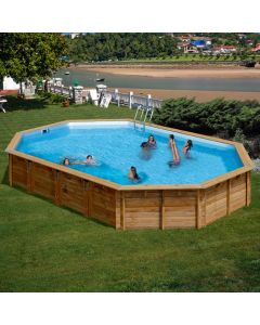 Piscina De Madera Gre Sevilla Ovalada 872x472x146