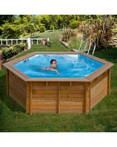 Piscina De Madera Gre Vanille 2 Redonda Ø402x119