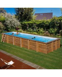 Piscina Rectangular Madera Gre Sunbay Anise