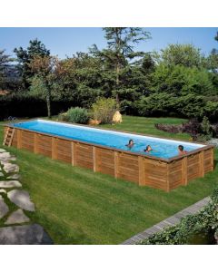 Piscina Rectangular Madera Gre Sunbay Cardamon