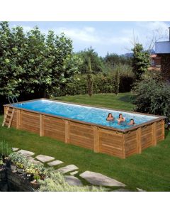 Piscina Rectangular Madera Gre Sunbay Mint