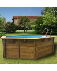 Piscina desmontable madera Gre hexagonal