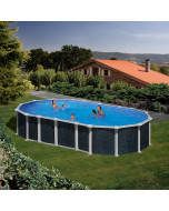 Piscina desmontable Gre Ovalada Creta aspecto ratán