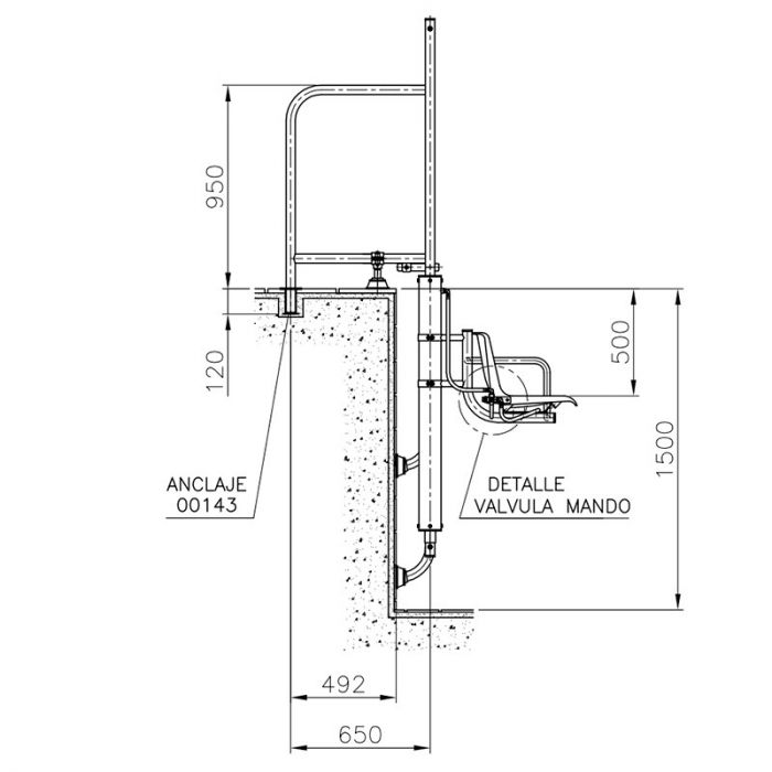 diagrama de ascensor hidraulico