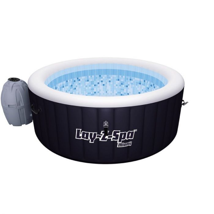 BESTWAY Lay-Z-Spa Miami - Spa Hinchable Para 2-4 Personas, Redondo, 180 x  66 cm: : Jardín