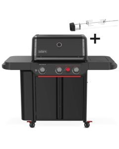 Barbacoa Weber gas Genesis E-330WR Stealth con rustidor