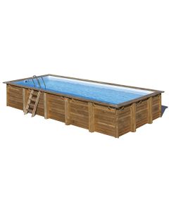 Piscina De Madera Gre Sumbay Braga Rectangular 