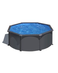 Piscina desmontable Gre Anthracite redonda altura 120 cm