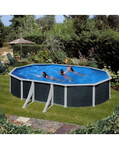 Piscina desmontable Gre Ovalada Java aspecto ratán 