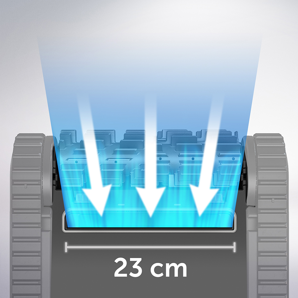 High suction capacity 23 cm