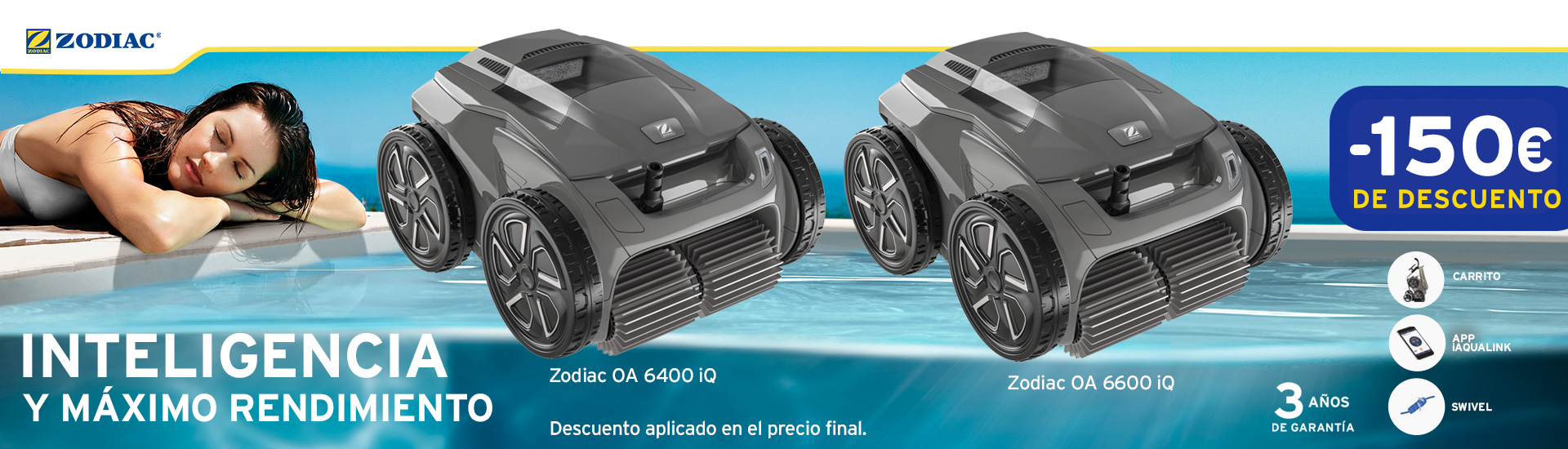 Limpiafondos de Piscinas Zodiac Gama Alpha