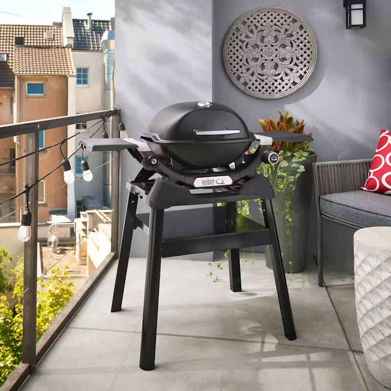 Barbacoa Weber de gas Q 1200N con soporte compacto