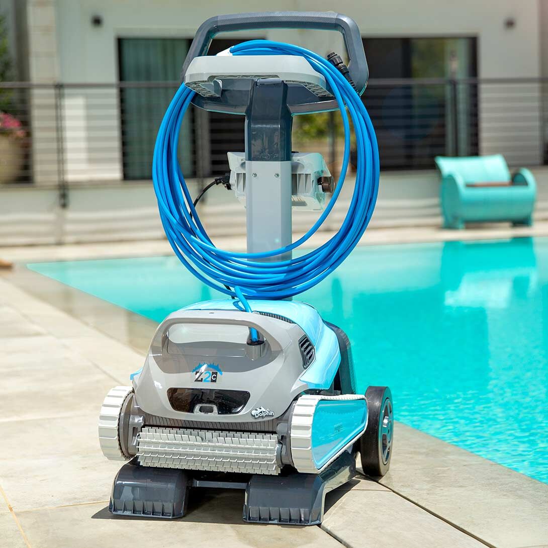 Dolphin Z2C robotic pool cleaner with trolley
