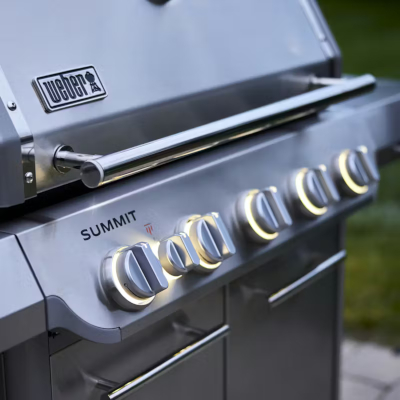 Mandos de control iluminados Barbacoa Weber Summit