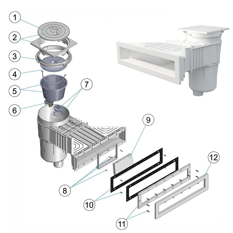 Recambios skimmer Norm 17,5L AstralPool 56299 56176