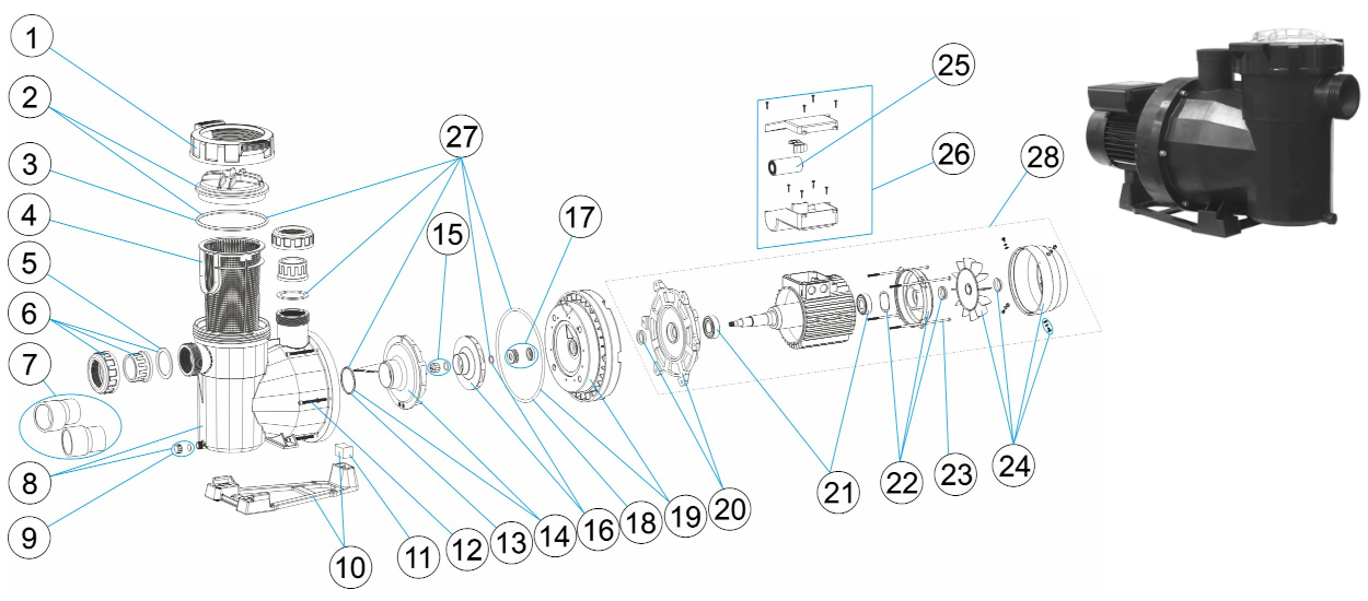 recambios astralpool bomba plus silent