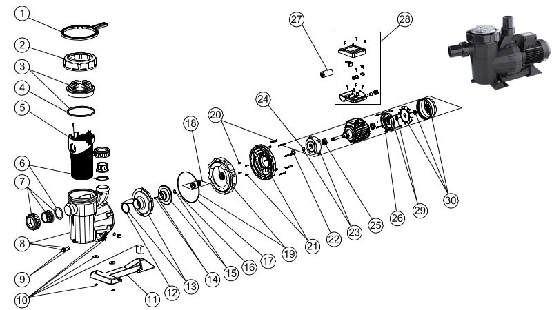 astralpool victoria plus pump spare parts