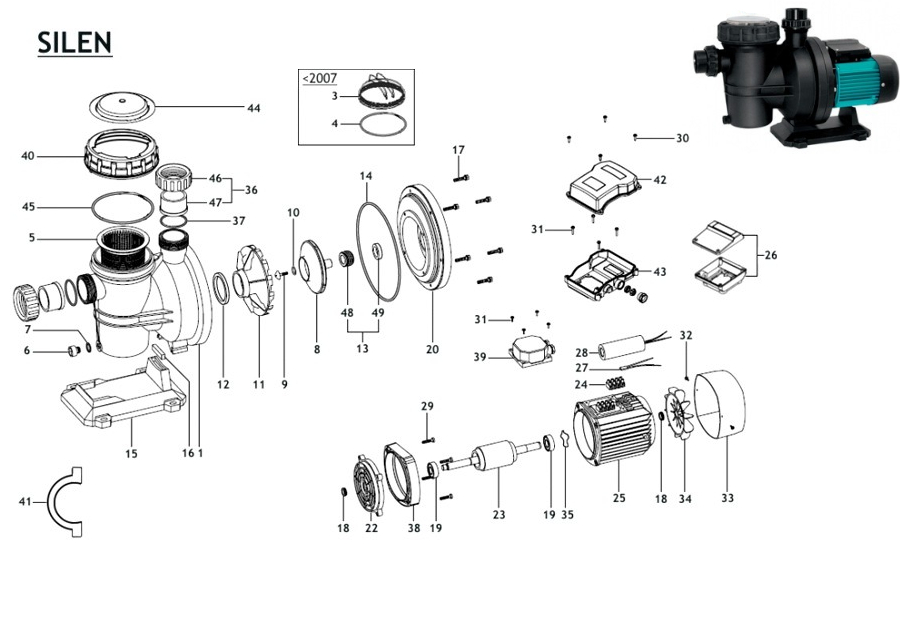 recambios bomba espa silen