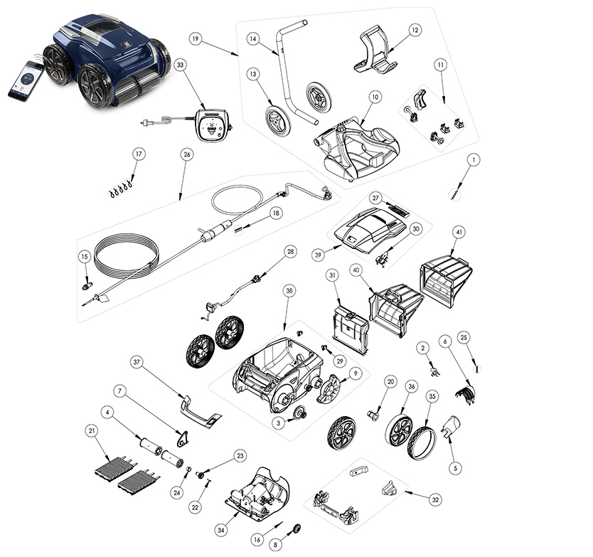 Zodiac Alpha RA 6800 Spare Parts