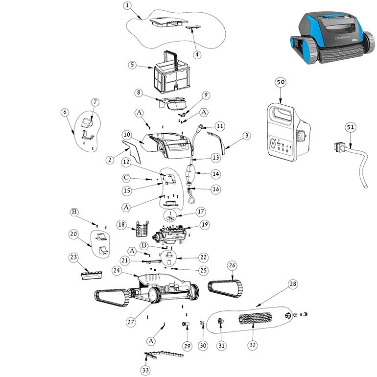 Carrera 25 pool cleaner parts