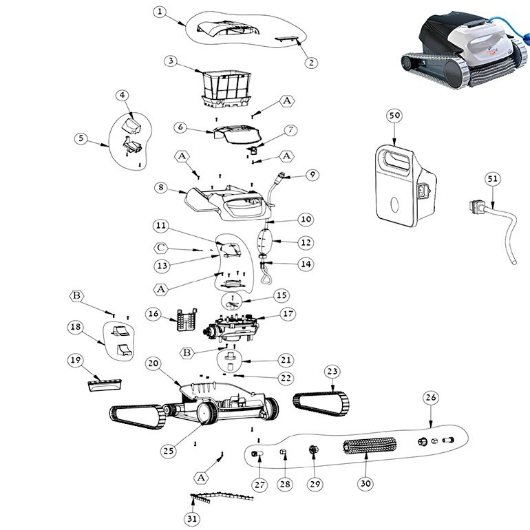 Dolphin PoolStyle Spare Parts