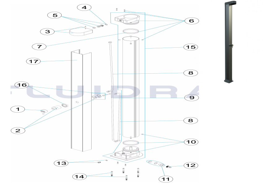 Ducha solar Angel Astralpool - Duchas - Material Exterior