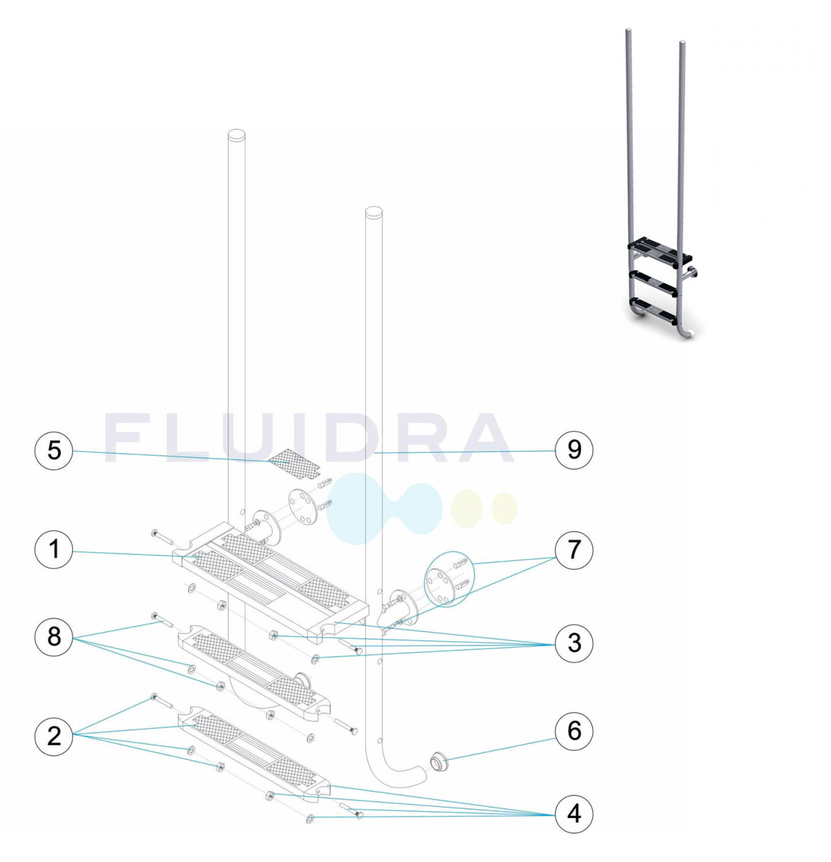 Spare parts Elegance Ladder AstralPool