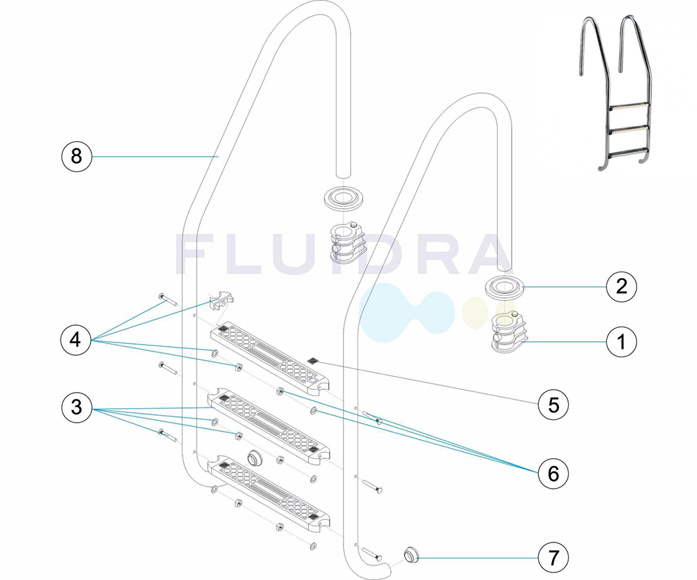 Spare parts AstralPool Inox Ladder Standard