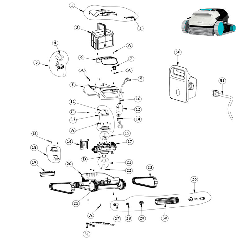 Dolphin Fon 20 spare parts