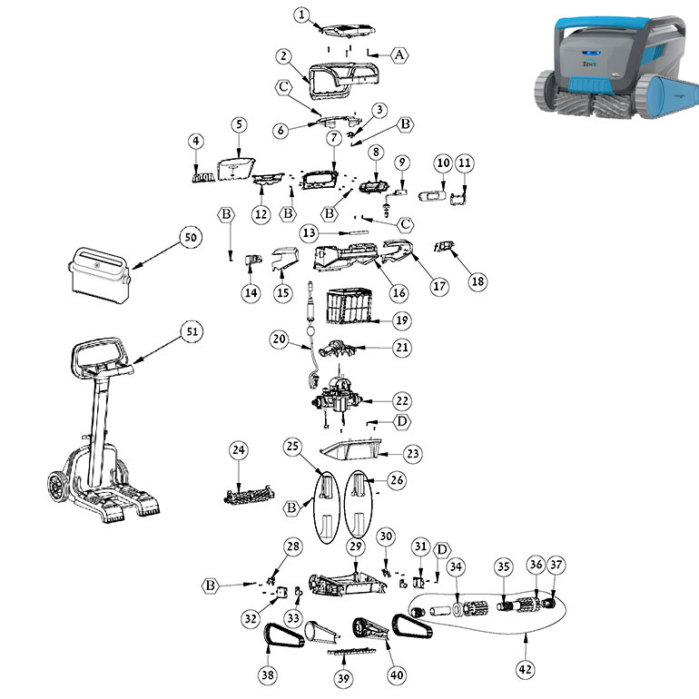 Dolphin Zenit 70 spare parts