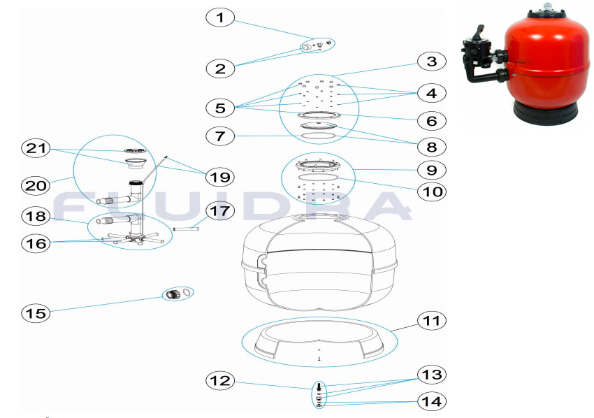 Star Plus UVE filter spare parts